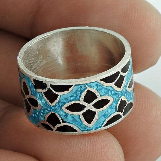 Spell 925 Sterling Silver Enamel Ring Al por mayor