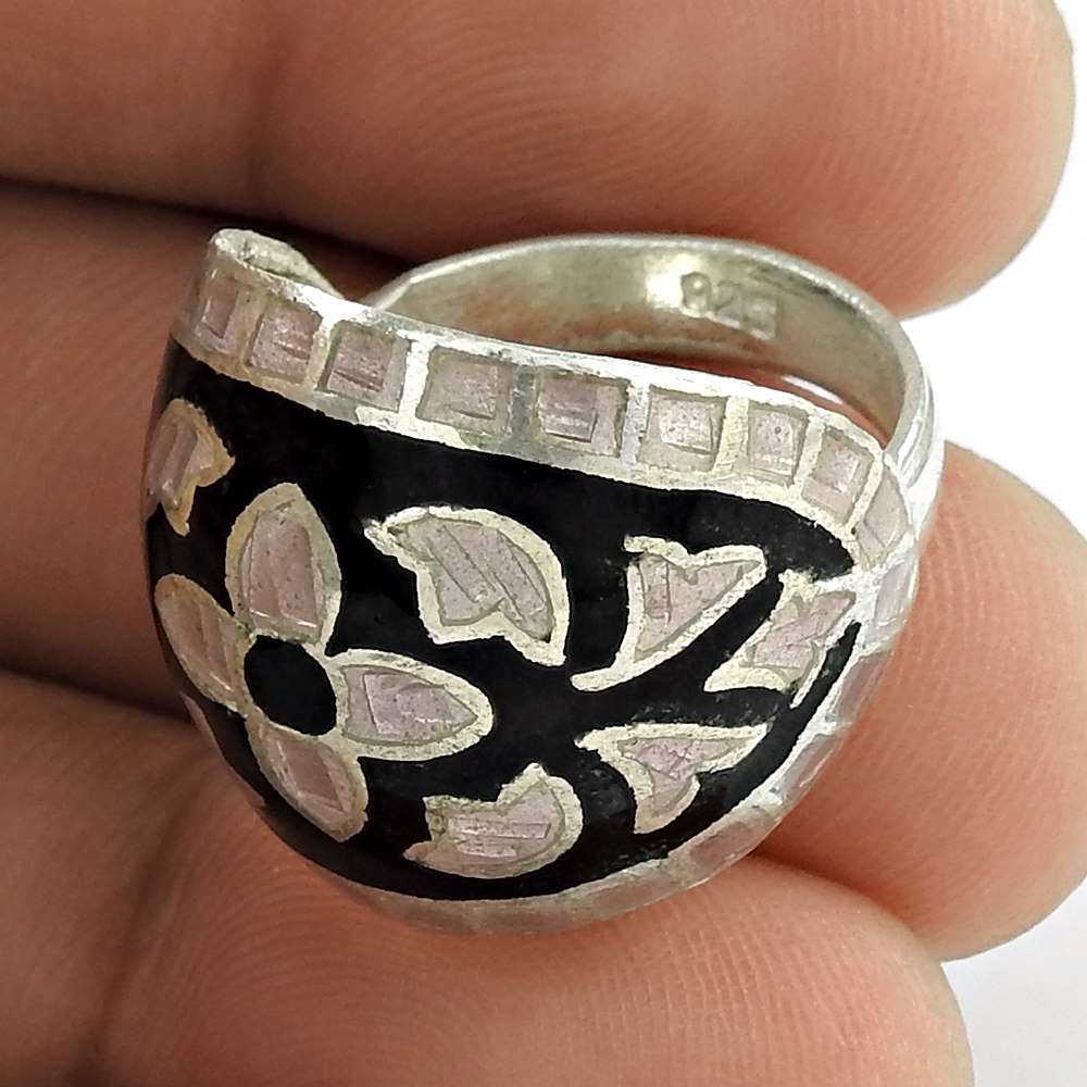 Royal Color 925 Sterling Silver Enamel Ring