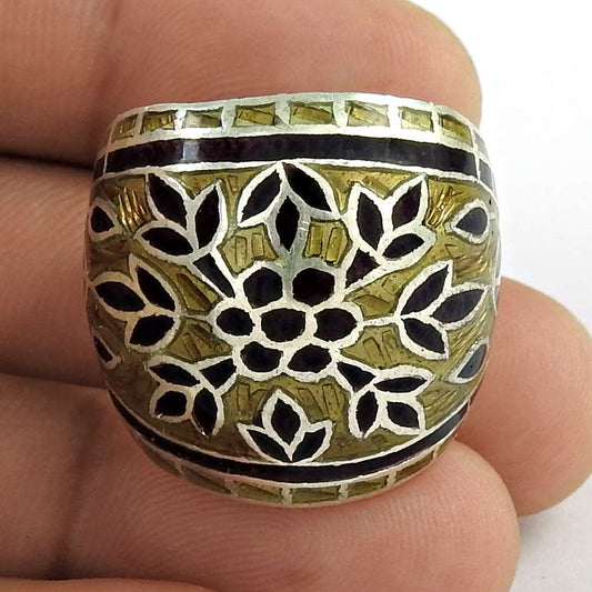 Stunning 925 Sterling Silver Enamel Ring Wholesale Price