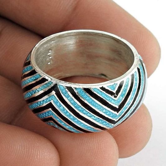 Popular Design 925 Sterling Silver Enamel Ring