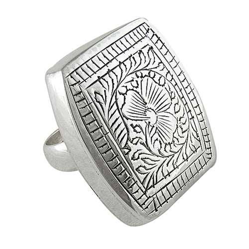 Large Fashion Handmade 925 Sterling Silver Ring Supplier