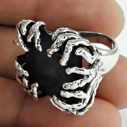 Beautiful Oxidised 925 Sterling Silver Antique Ring