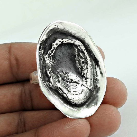 Oxidised 925 Sterling Silver Trendy Ring