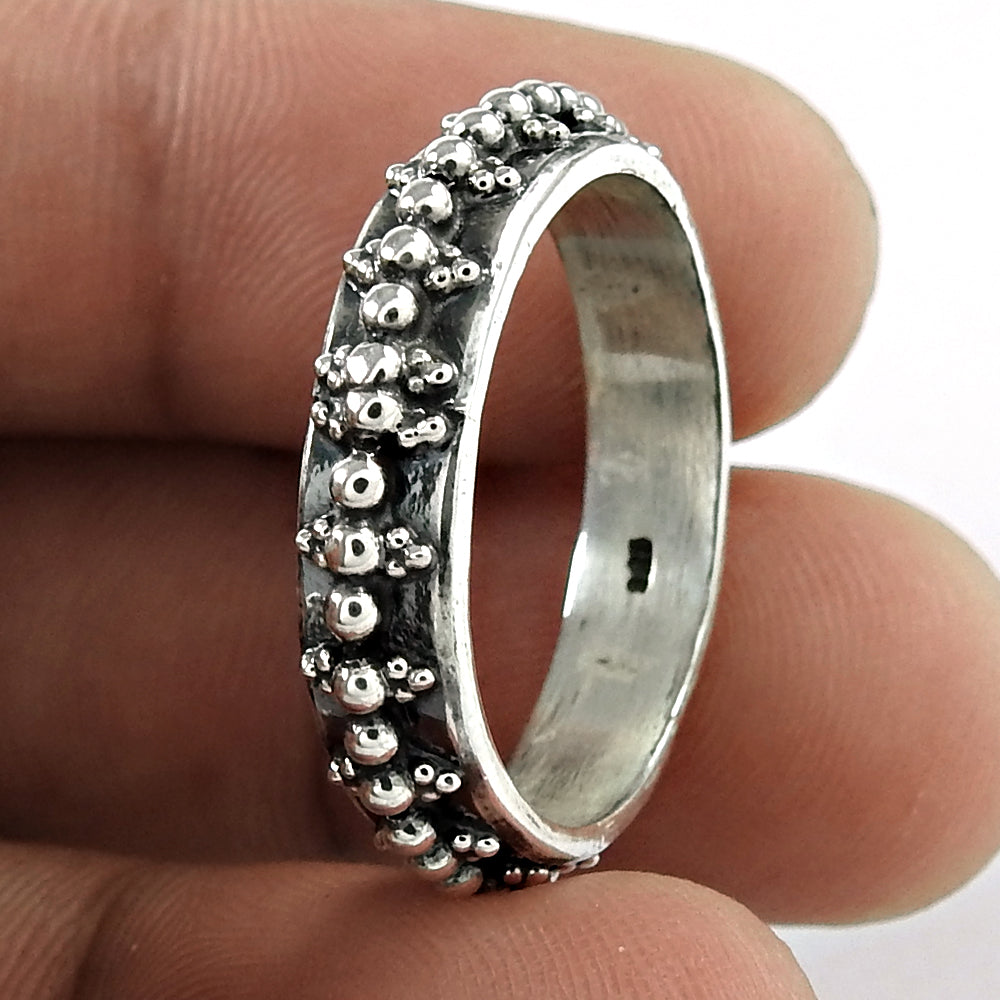 Victorian Style Sterling Silver Band Ring Jewellery