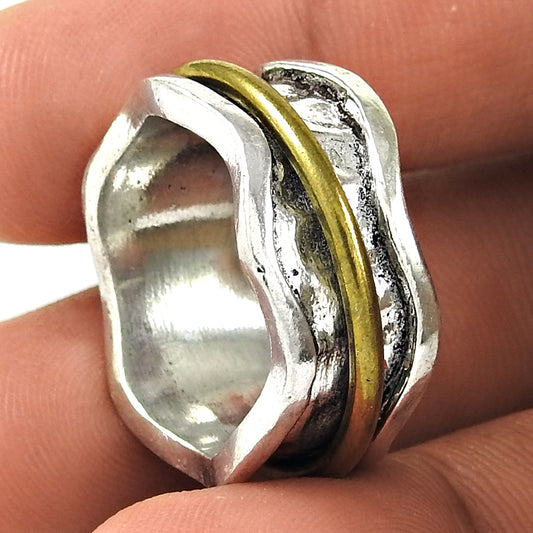 Beauty Queen 925 Sterling Silver Spinner Ring