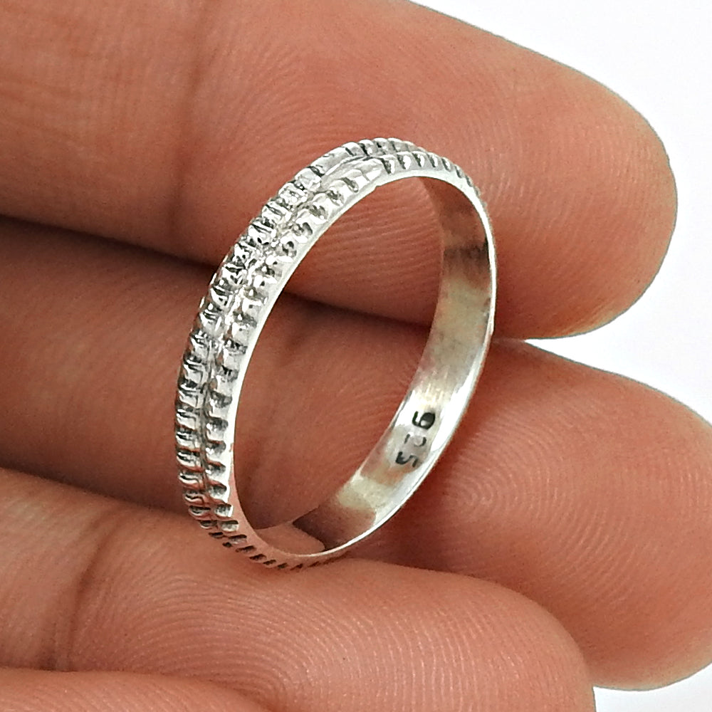 Solid 925 Sterling Silver Ring Size 4 to 9 Traditional Jewelry BE29