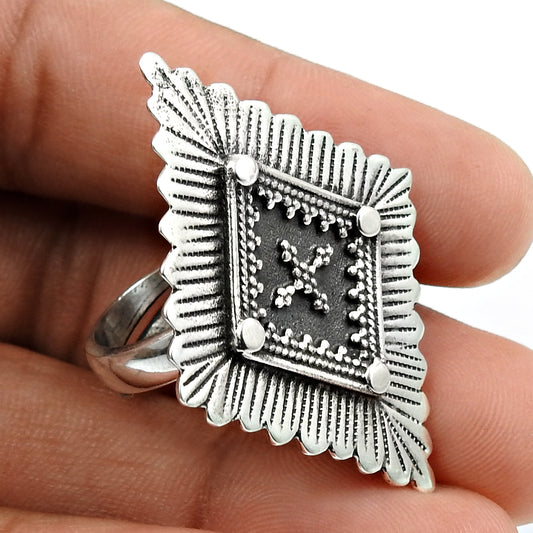 Adjustable Antique Ring Solid 925 Sterling Silver Handmade Jewelry G76