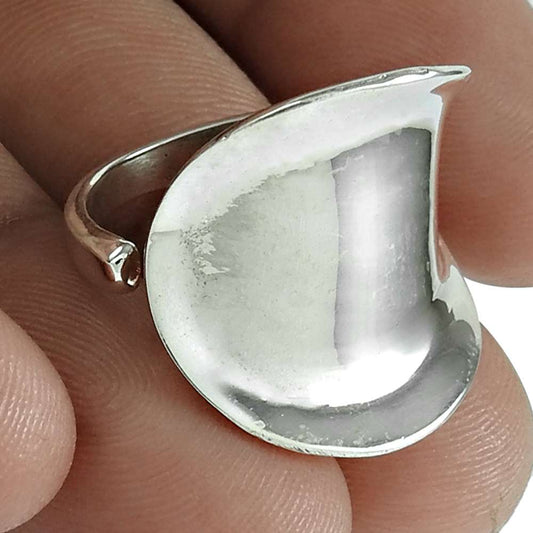 Statement Vintage Ring Size 6.5 925 Solid Sterling Silver Handmade Jewelry X12