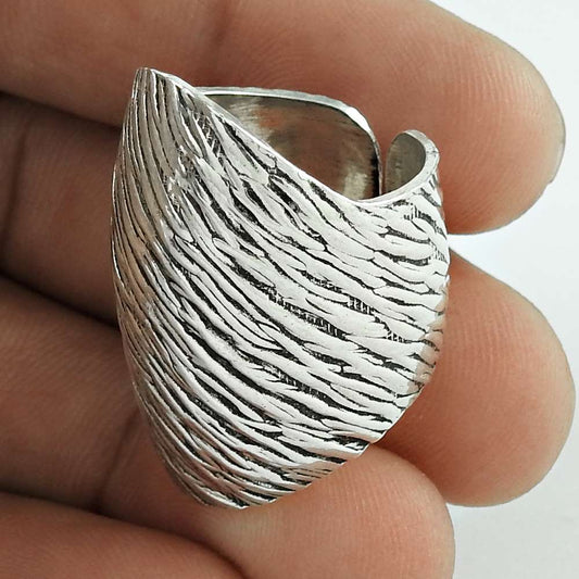 Seemly 925 Sterling Silver Ring Ethnic Handmade Jewellery