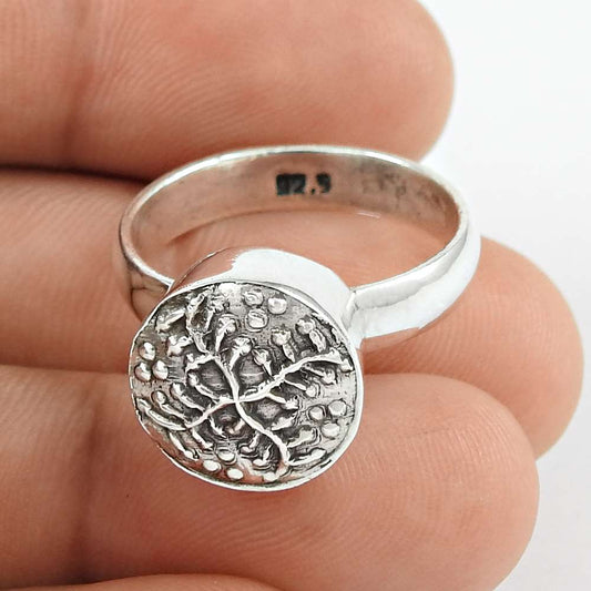 Handmade Jewelry 925 Solid Sterling Silver Statement Tribal Ring Size 8 G4