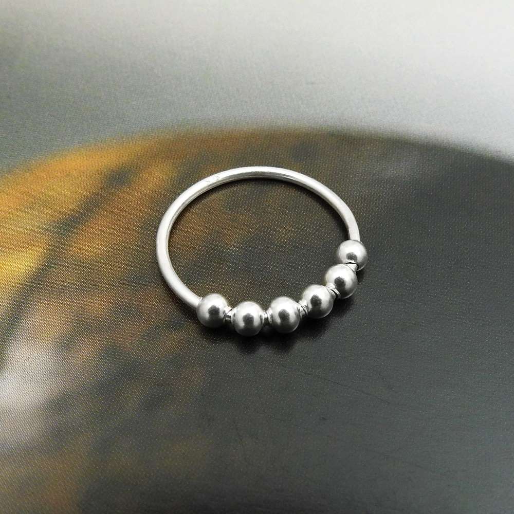 HANDMADE 925 Solid Sterling Silver Jewelry Ring Size 5 B56