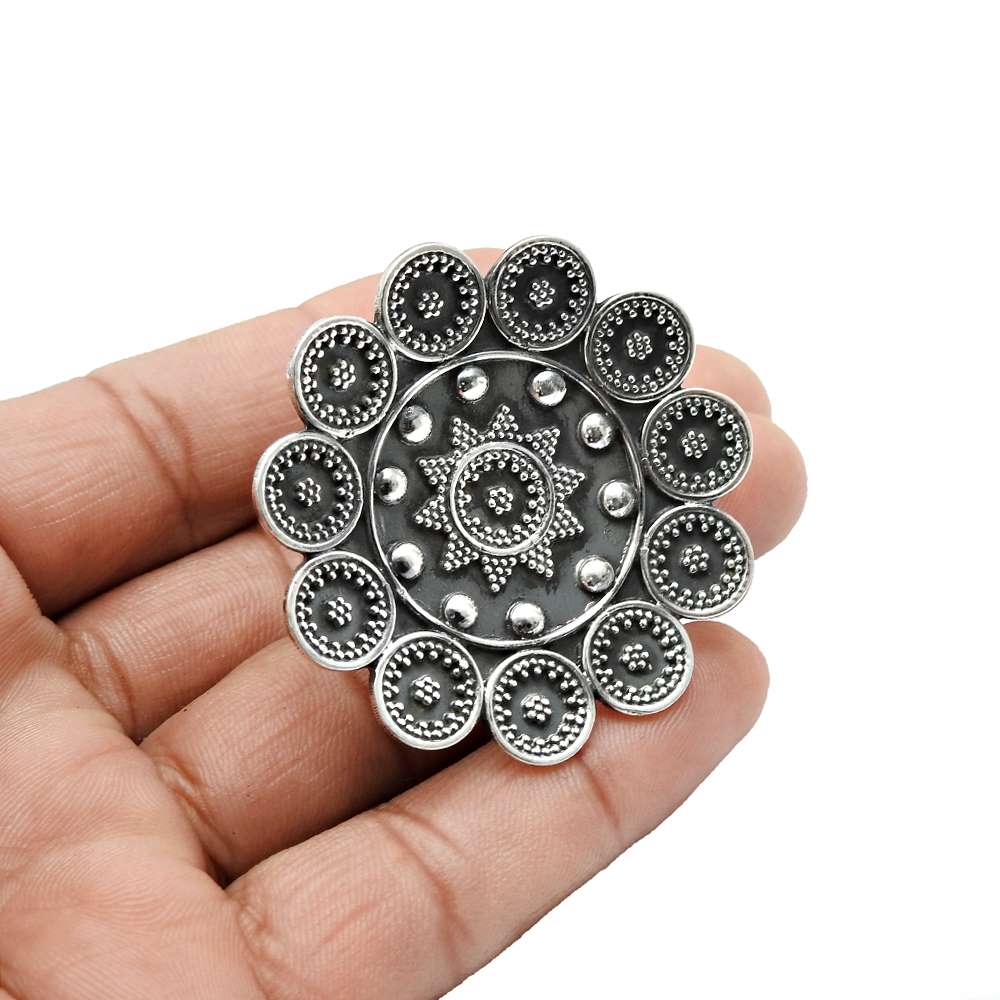 925 Sterling Silver HANDMADE Jewelry Antique Ring Size 8 H26